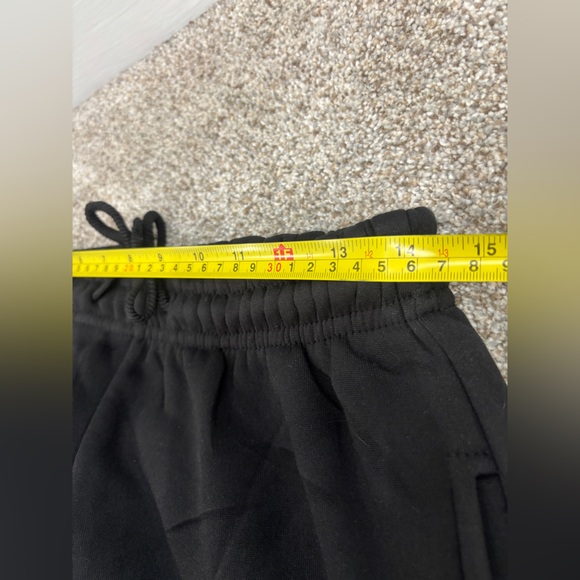 Alo Cotton Drawstring Black Sweatpants Black Logo Straight Leg loungewear - Picture 6 of 10